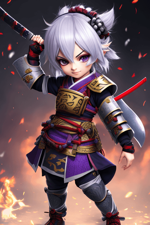 AI generated: Tristana as a samurai warrior