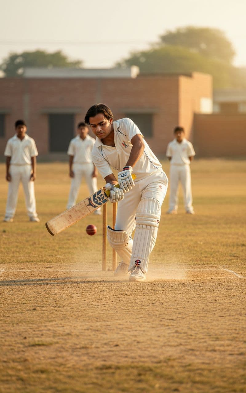AI generated: [@image:#1:Cricket Action Portrait:https://a.lovart.ai/artifacts/agent/nXvjJWDRkVmGuH8Y.png]  Ultra-...
