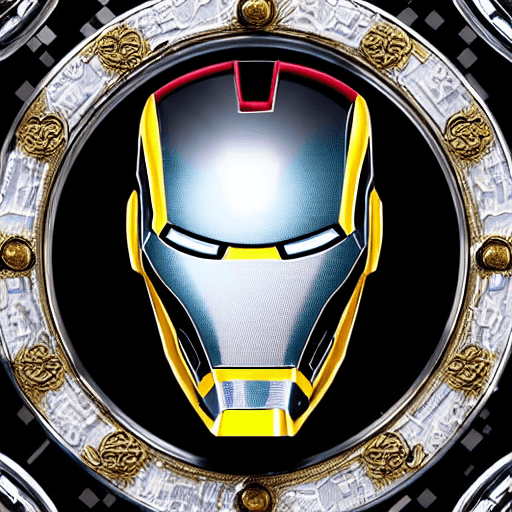 AI generated: Close-up portrait of a TONY STARK FACE WITH HELMET OPEN IRONMAN walking into no mans land, metallic ...