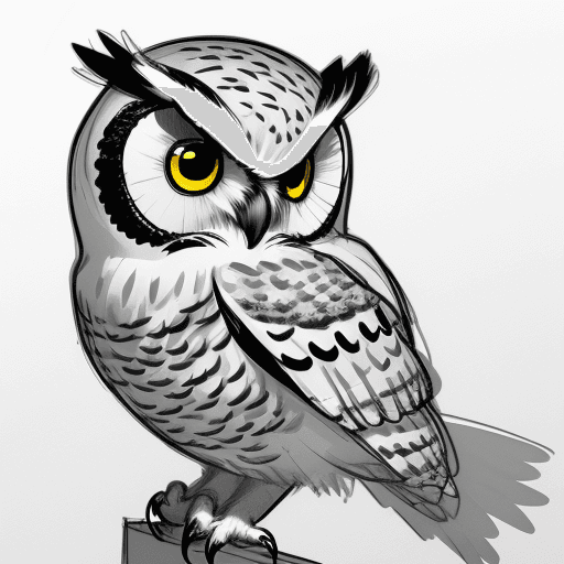 AI generated: 2D sketch of owl for cnc routher