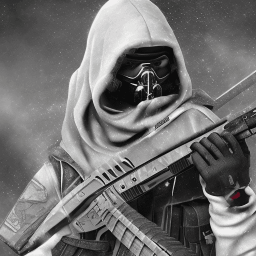 AI generated: A dark fantasy vector sketch shot of a Counter-Strike: Global Offensive (CS:GO) sniper with a hood a...