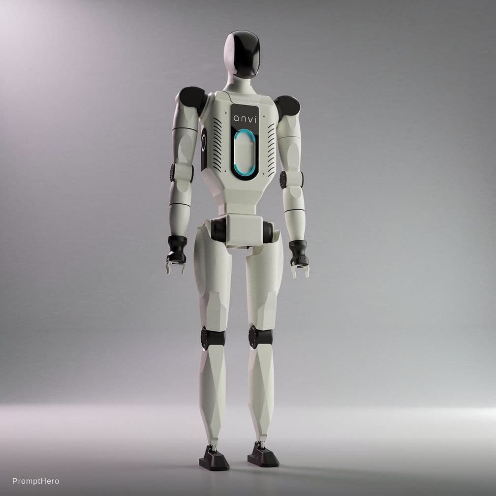 AI generated: this is a humanoid robot where i want use in website so the reference images looking very bad change...