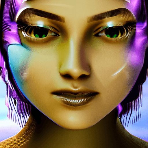 AI generated: ethereal and clean portrait of a female character Unreal Engine 5, pristine face glass-like face ski...
