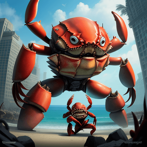AI generated: giant enemy crab