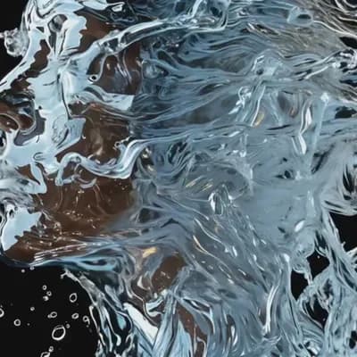 AI generated video: Water texture for autodesk animation female genesis 2015, water texture for hair, in the style of ho...