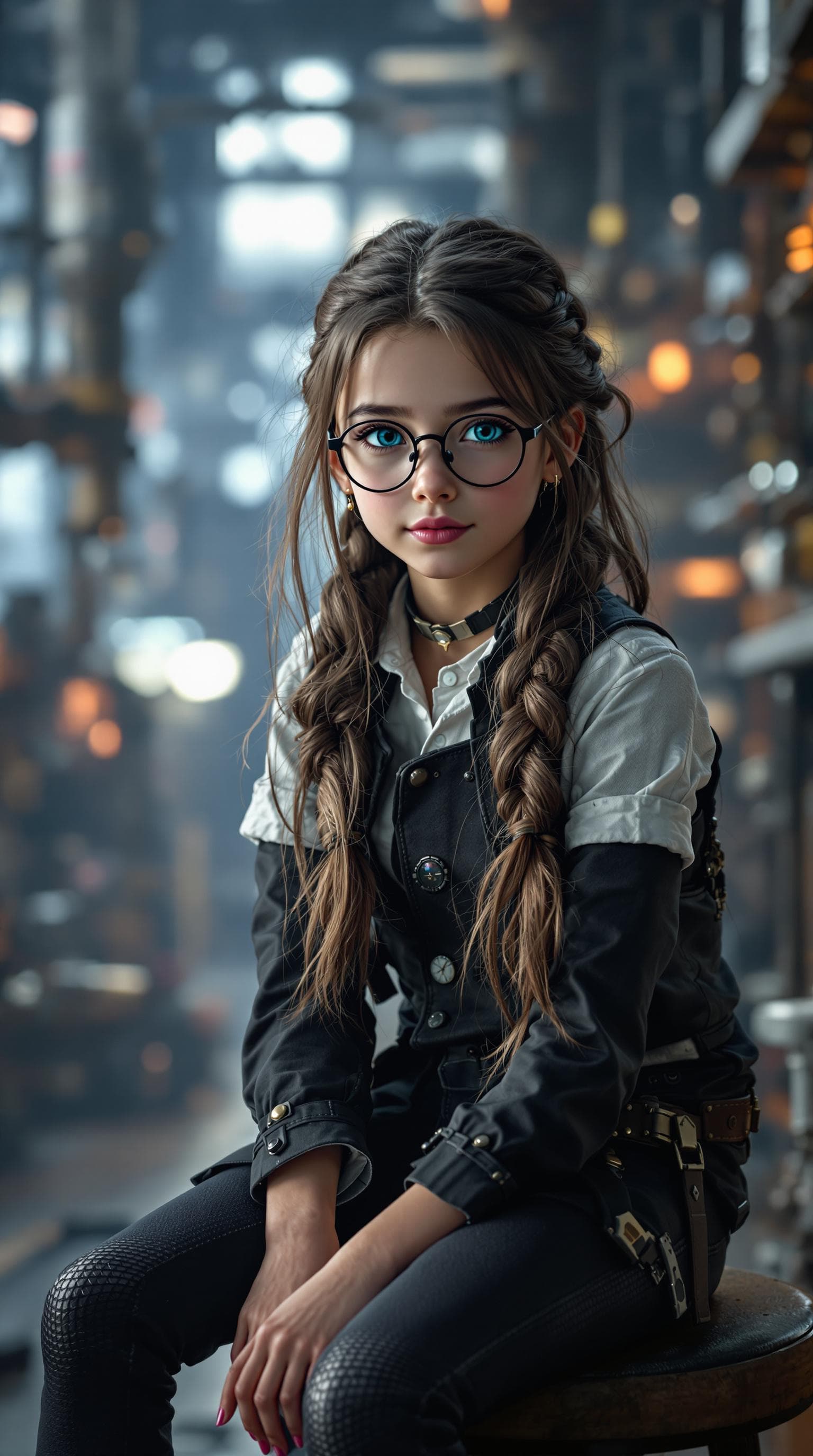 AI generated:  a professional photo of a exceptionally beautiful girl in the world (age 10) Elle in a highly detai...