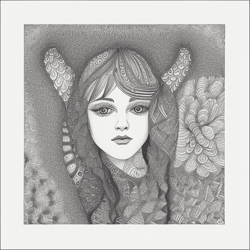 AI generated: zentangle, style inspired by karla gerard