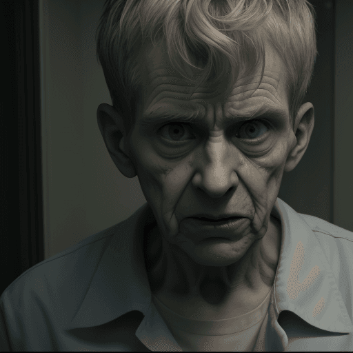 AI generated: Psycho is taken by orderlies to a mental hospital, 4k, ultra hd 