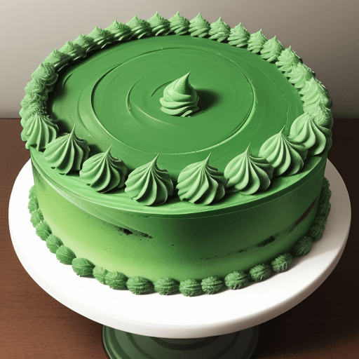 AI generated: green cake