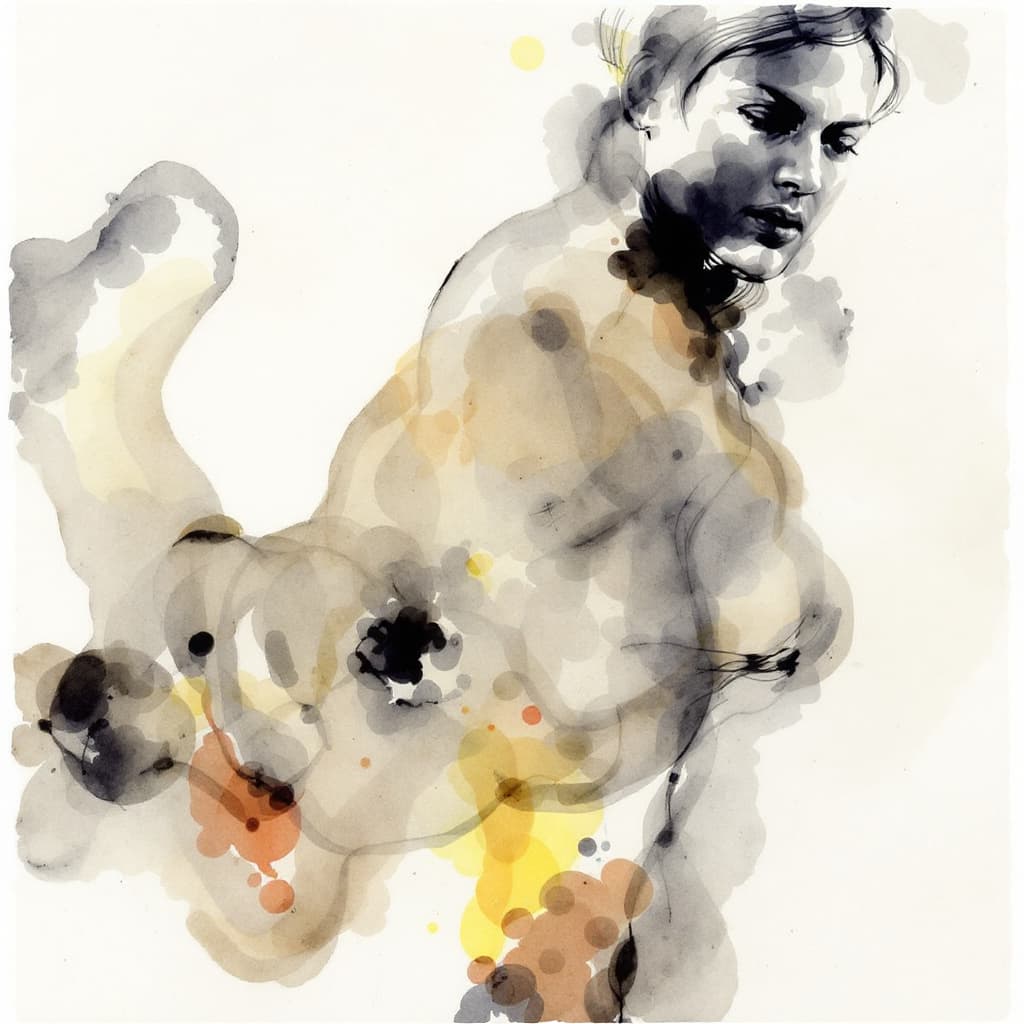 AI generated: Watercolor and ink by Richard Kern
