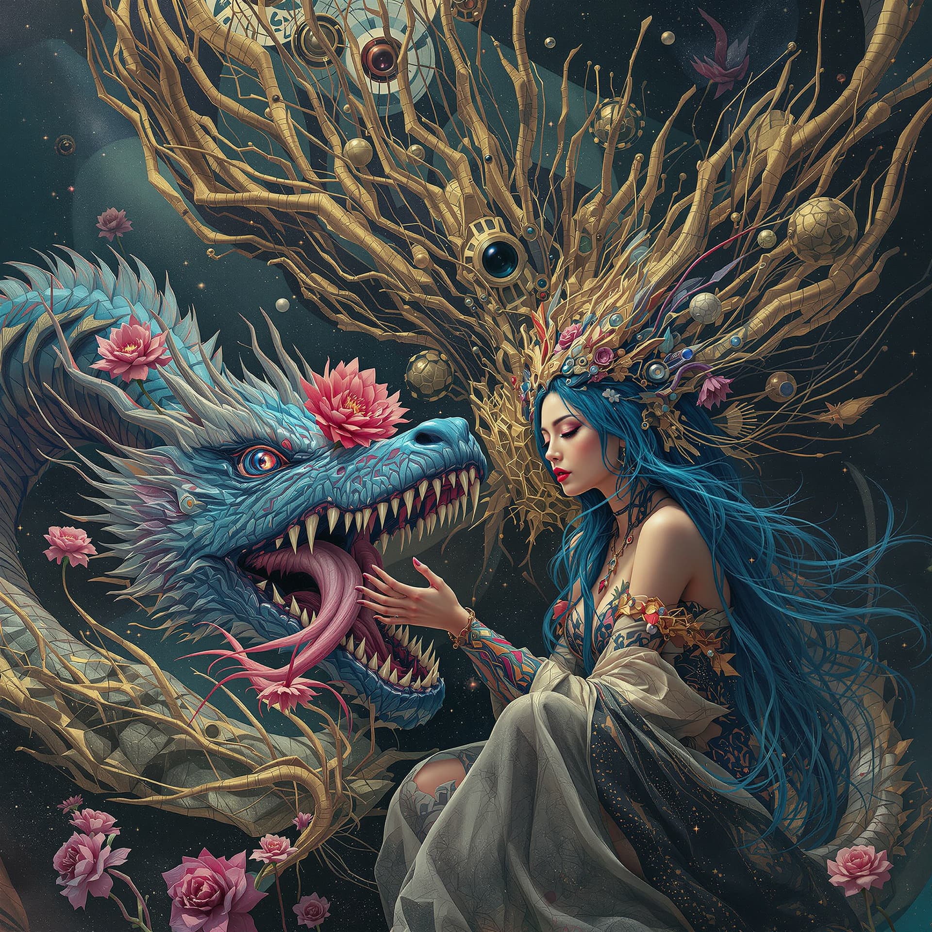 AI generated: Surreal, psychedelic. Produce a captivating and imaginative image in the artistic style of Joao Ruas...