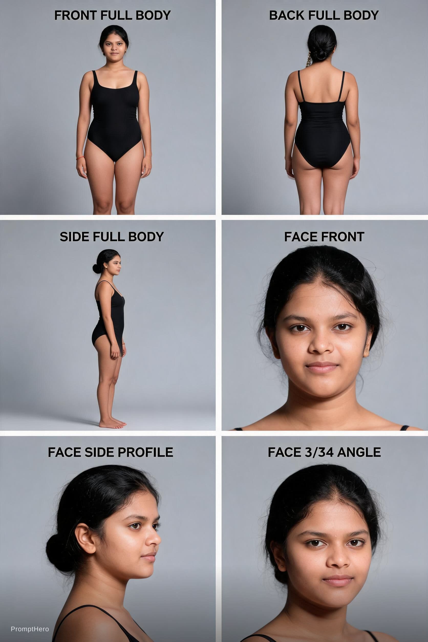 AI generated: Skin must be clean and flawless: no tattoos, no scars, no marks, no blemishes.
Wearing a minimal bik...