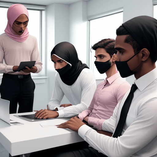 AI generated: A brown-skinned man, slightly thin, with a sharp nose, wearing a white long-sleeved shirt and black ...