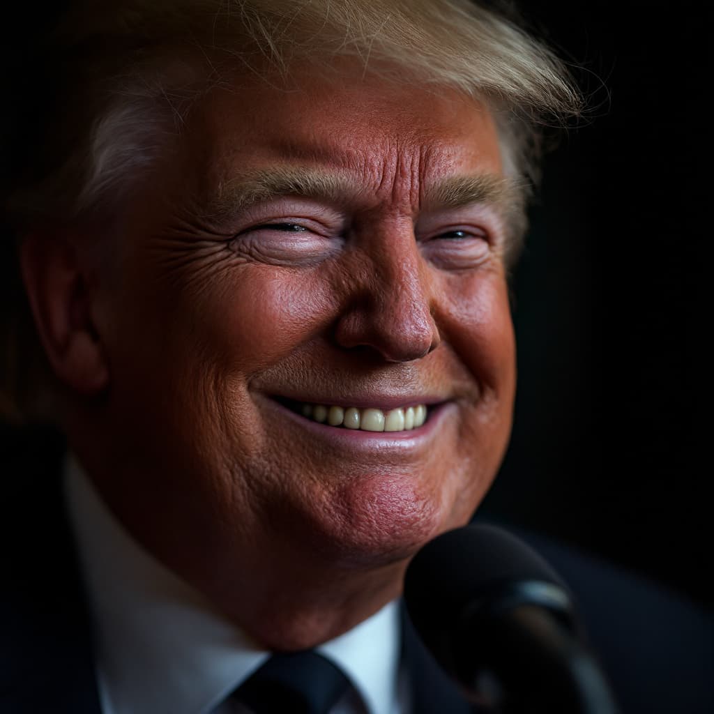 AI generated: high-resolution photo of a Président Trump with satanic Smile, photorealistic, UHD, optimal photogra...