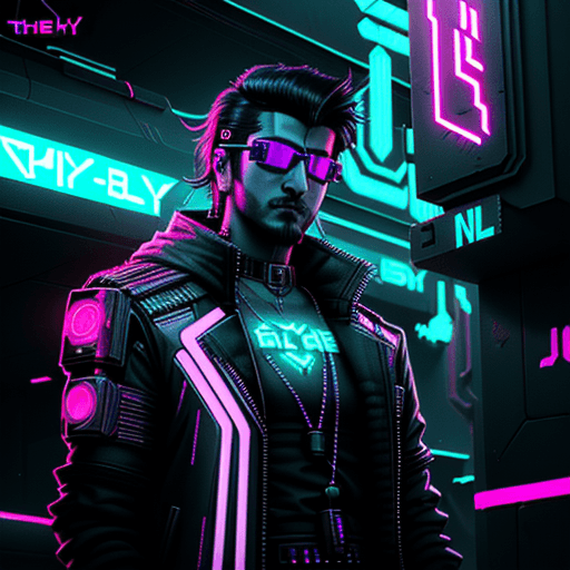 AI generated: channel name "The_belyash" in neon cyberpunk style