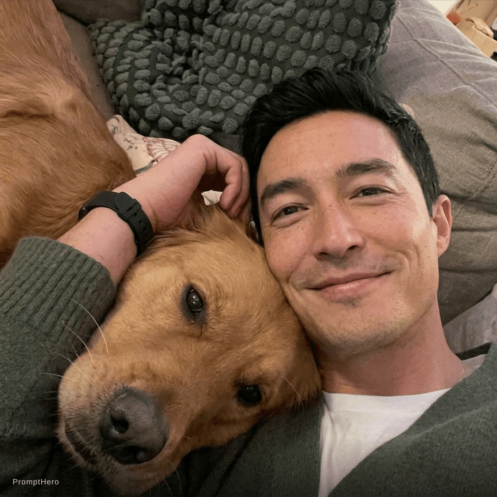 AI generated: Don’t change the image background just change the face of the person to Daniel Henney 