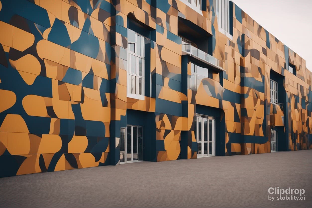 AI generated: cité moderne et futuriste avec des motifs africains sur les murs