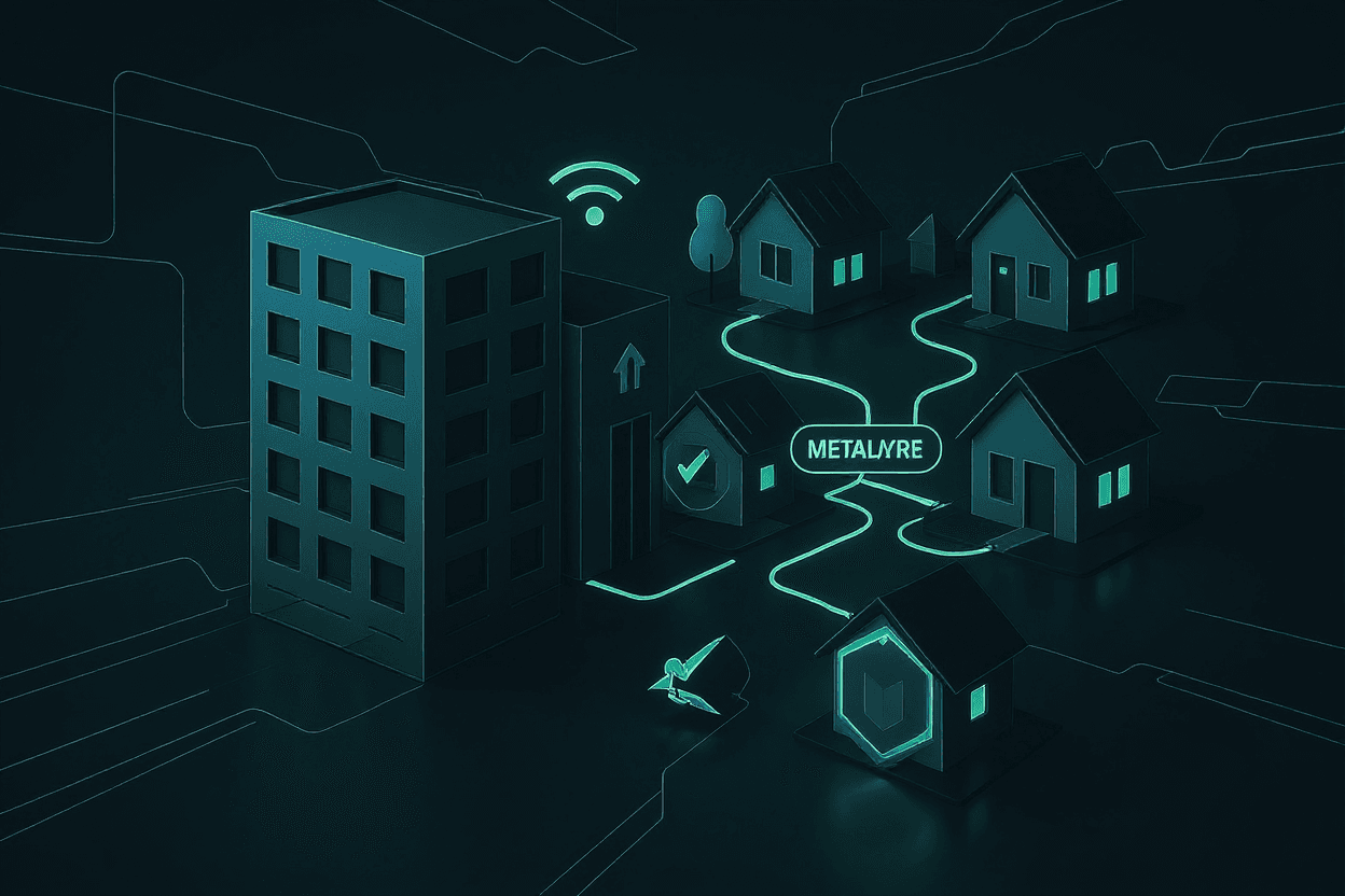 AI generated: "Futuristic and minimalist governance system with modular designs, geometric shapes, and high-contra...