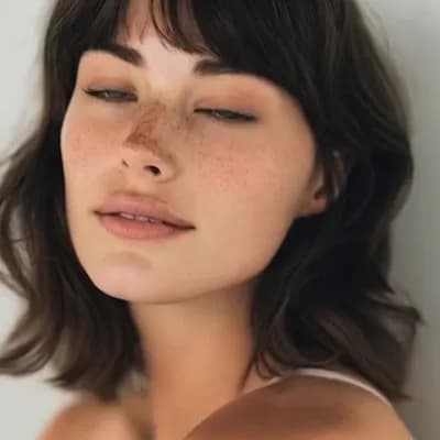 AI generated video: she  removes her clothesis completely topless naked and reveals her big saggy breasts tits. we see h...