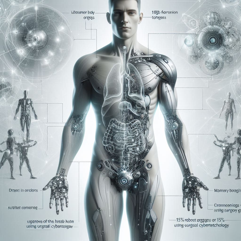 AI generated: Graphic poster demonstrating the thesis of "Merging of AI and homo sapiens Species by Neurometric AI...
