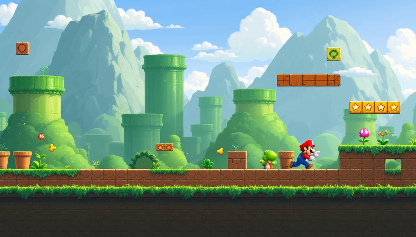 AI generated: Mario Bros in tehran