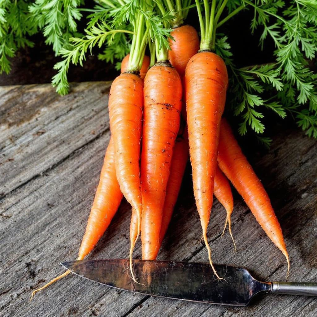 AI generated: rabbit woods carrots
