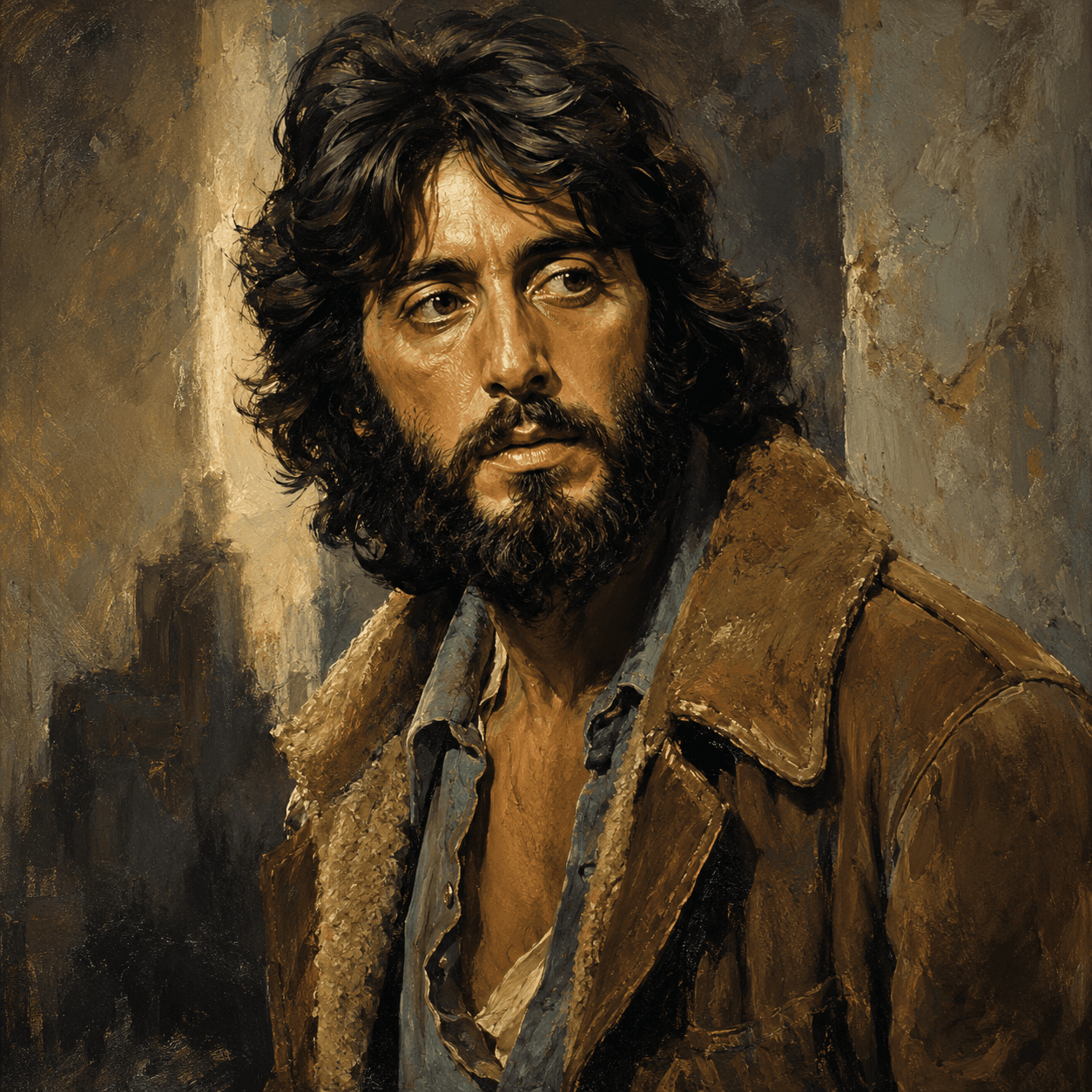 AI generated: Ultra-detailed fantasy-realism portrait illustration inspired by the classic oil painting style of F...