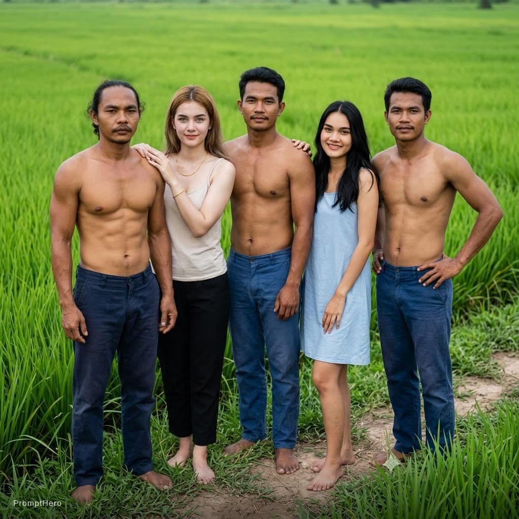 AI generated: group , realistic, a highly detailed shot angle &pose ,full body detailed