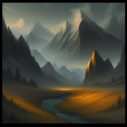 AI generated: A landscape image generated from three different art generators