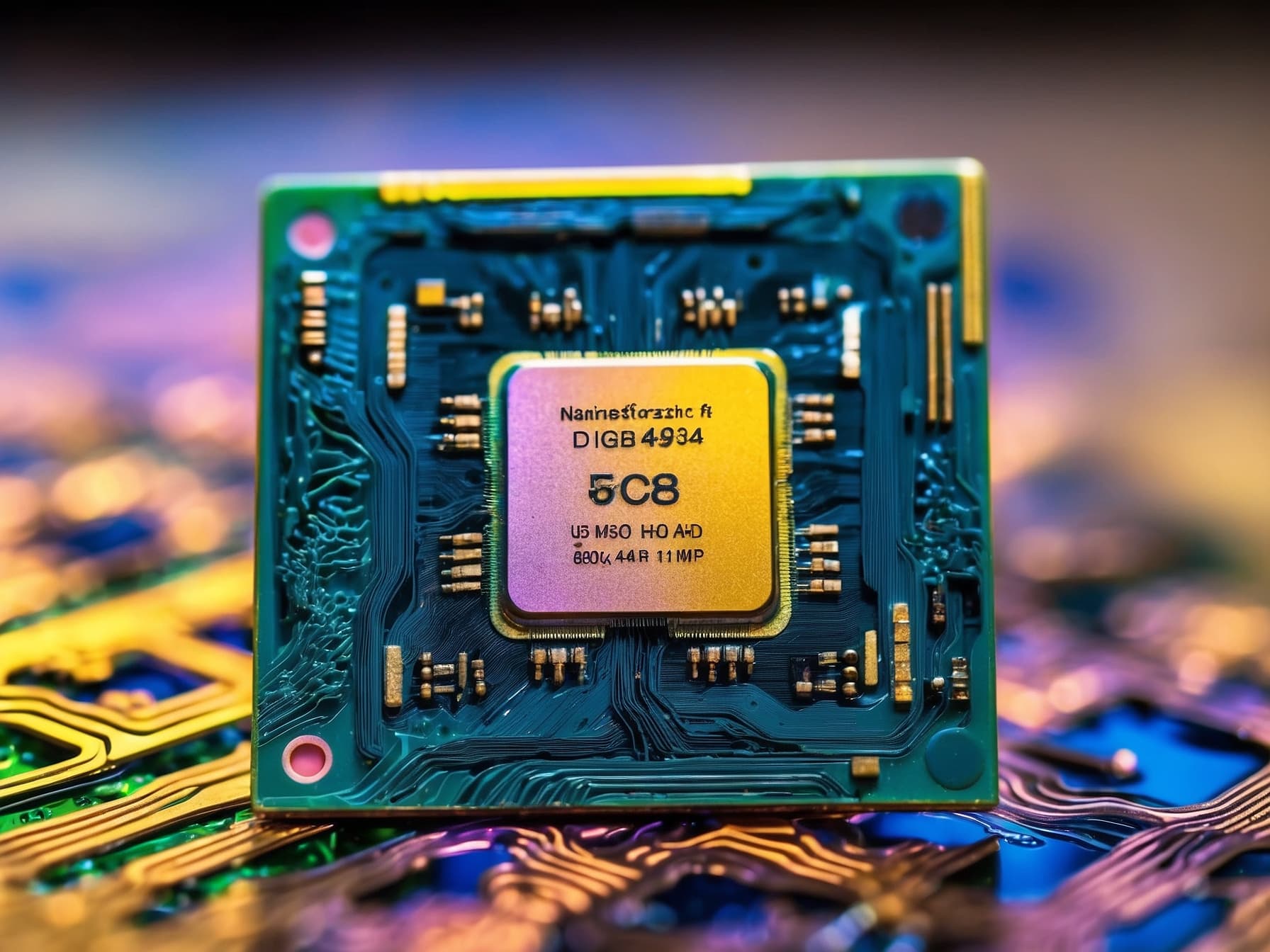 AI generated: silicon chip in the style of nikon d850, macro photography, 32k uhd, national geographic photo, high...