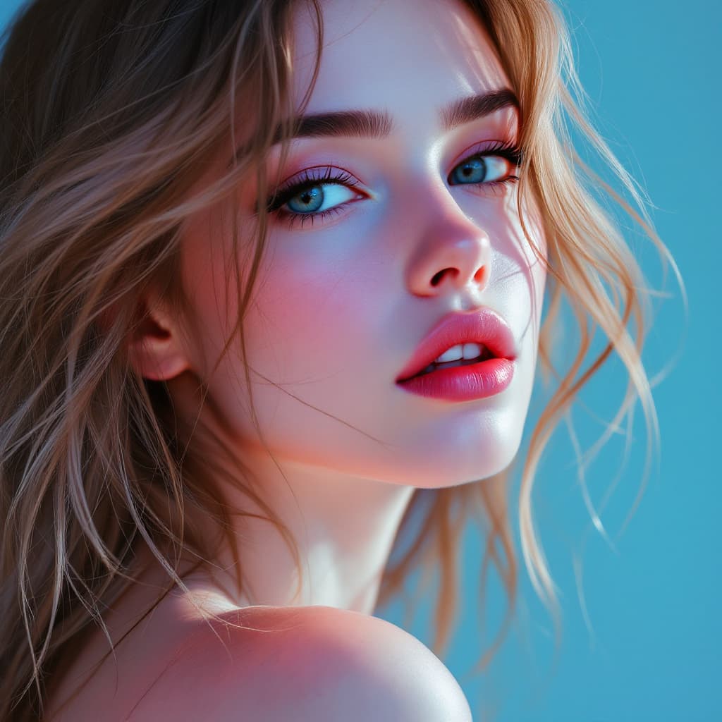 AI generated: a gorgerous and lovely young girl  the color tone is a gorgerous girl with delicate features, pale w...