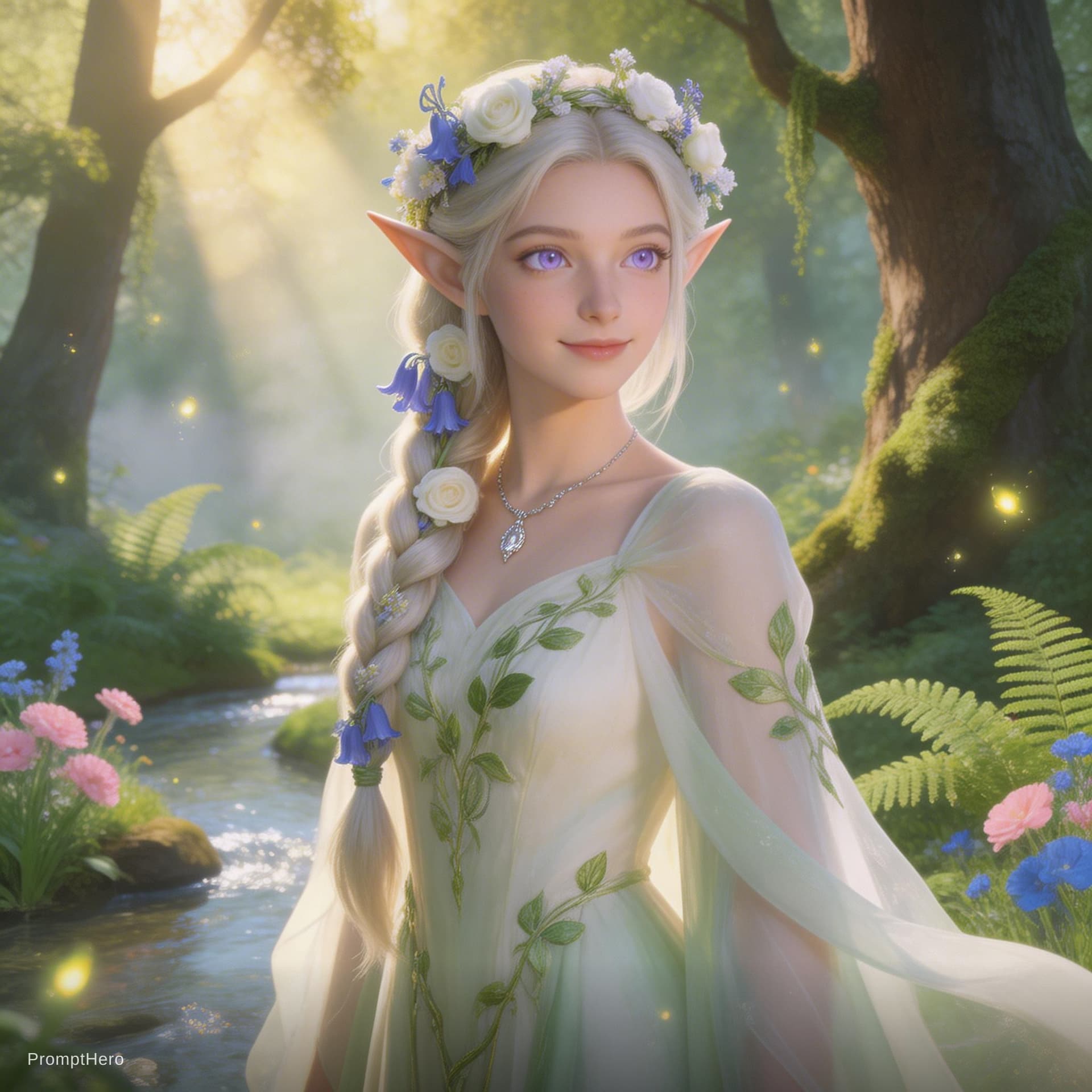 AI generated: beautiful elf princess