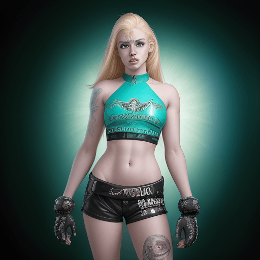 AI generated: a stunning realistic photograph portrait of a beautiful blonde 20 year old woman, wearing roller der...
