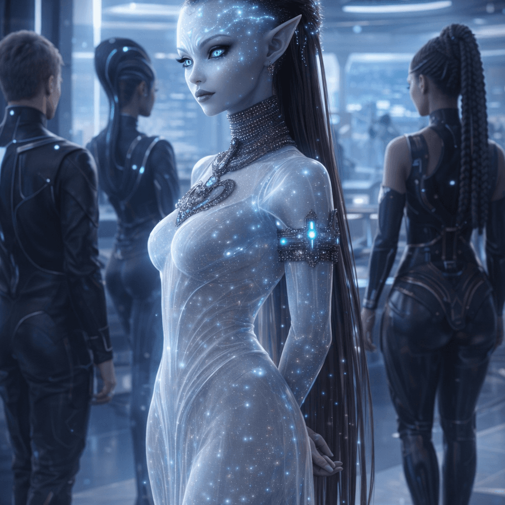 AI generated: Reference image 2 is Kaala, an Or'thiran, a Variant of the Yhulmaran species called the Alloc. She i...