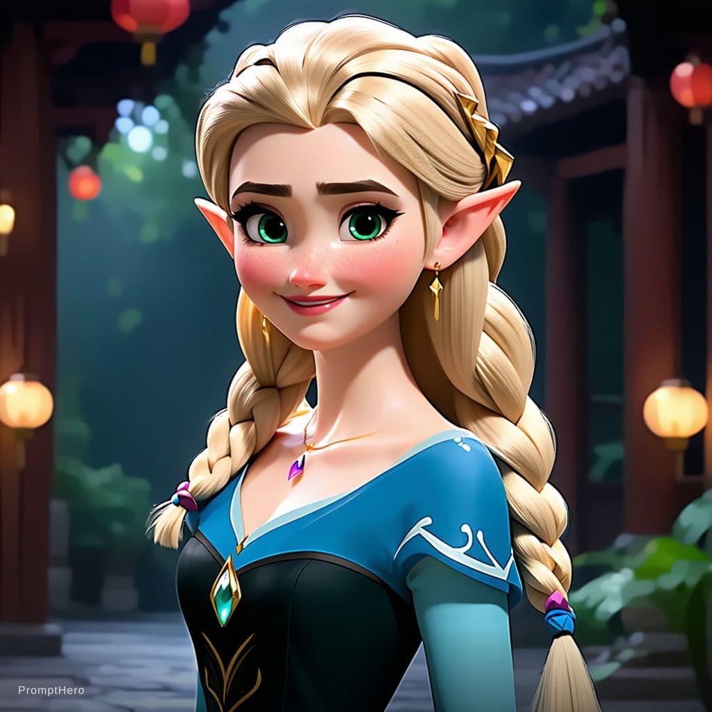 AI generated: princess, indonesian face girl, blushing nude elf girl, full body pose, extremely detailed, nude, la...