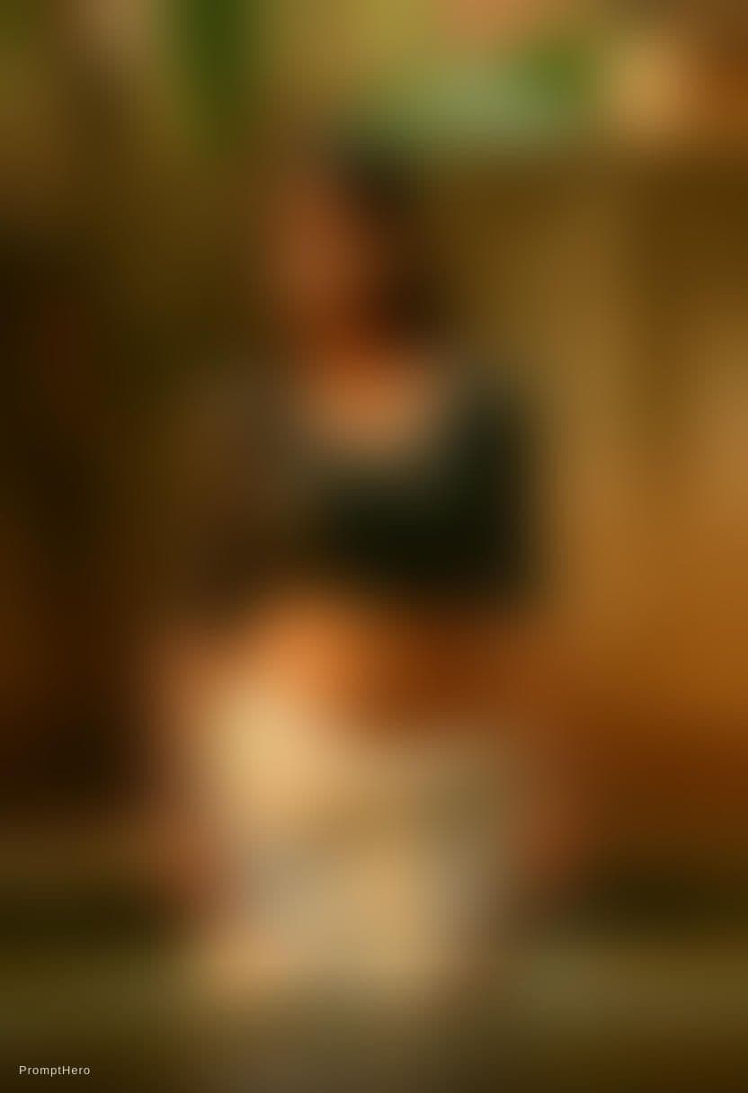 AI generated: kerala woman , she is going for bath. she is wearing lungi and hips are wide. hairy armpit