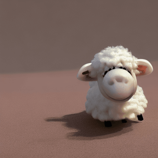 AI generated: sheep with super long nails, 
pixar style