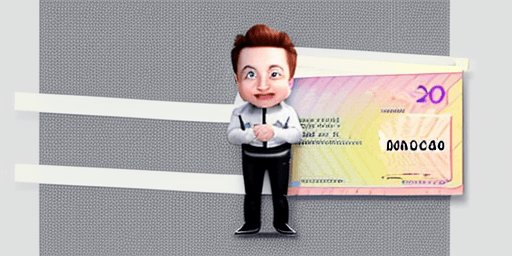 AI generated: Elon Musk writes a large check to the OpenAI team, super cute Musk full body 3D image, 1pc, big eyes...