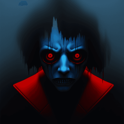 AI generated: Horror,Retro,Blue and Red , fog, Void, Inner Turmoil