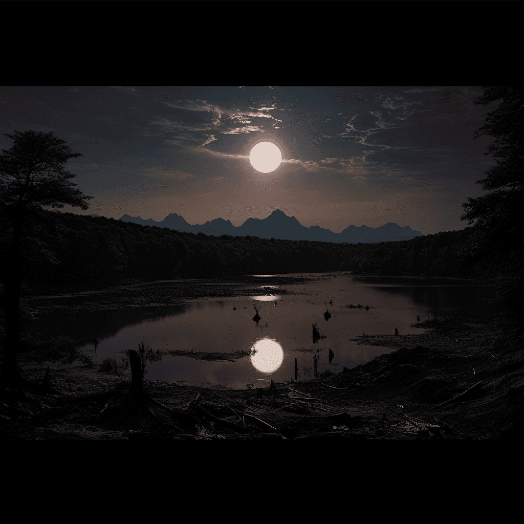 AI generated: alien, planet, eclipse