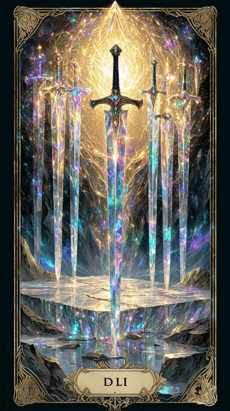AI generated: Tarot card frame with photo placeholder romantic  card will feature hyper-realistic gold, opal quart...