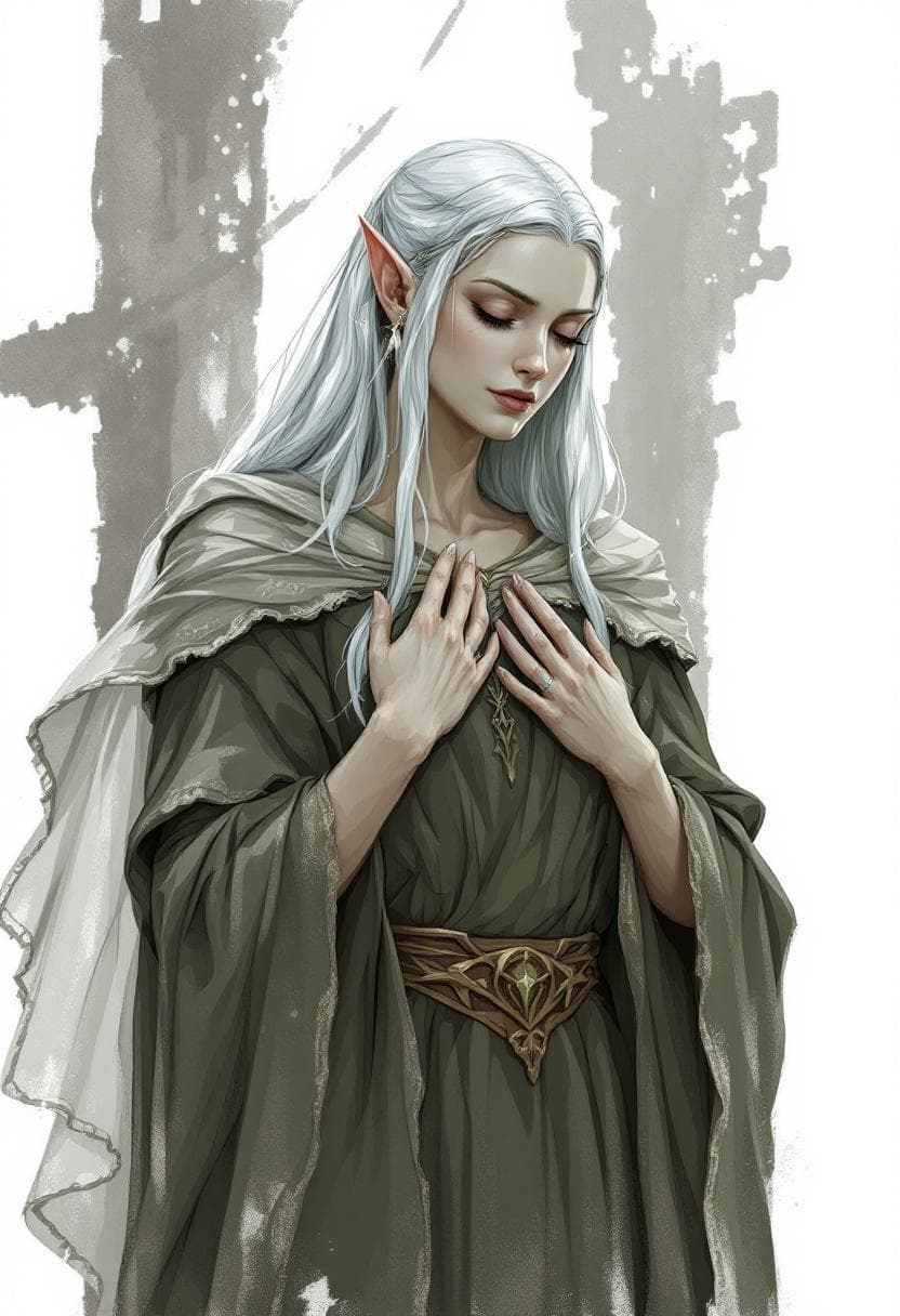 AI generated:  Huge_breasts hands_to_the_side Galadriel