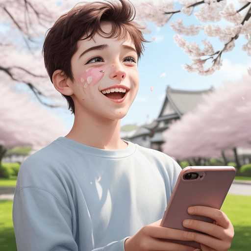 AI generated: A young male character accidentally likes an Instagram post and he holds up his phone and makes a su...