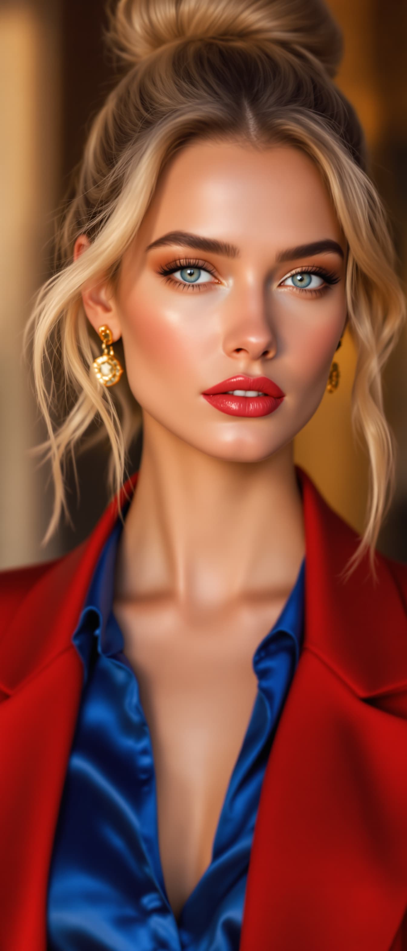 AI generated: "High resolution head & shoulder portrait photograph, cinematic style, soft pastel colours. Fair ski...