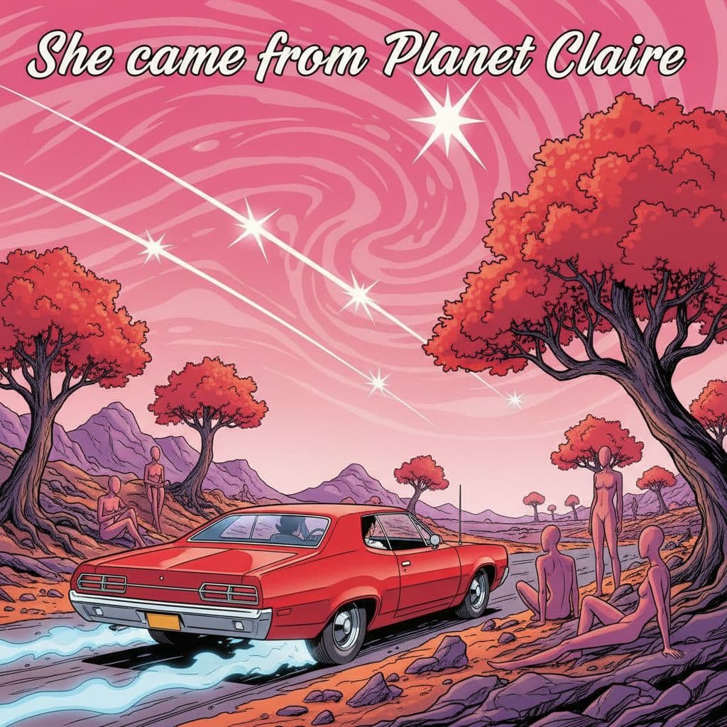AI generated: She came from Planet Claire
I knew she came from there
She drove a Plymouth Satellite
A-faster th...