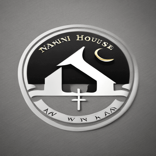 AI generated: classical lucrative logo design for law firm named nawin law house