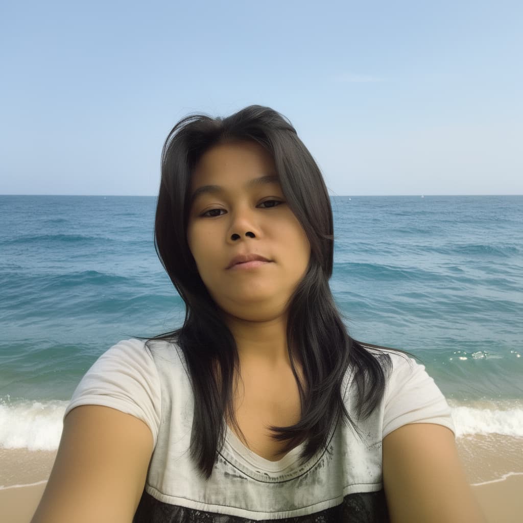 AI generated: A beautiful ocean with her