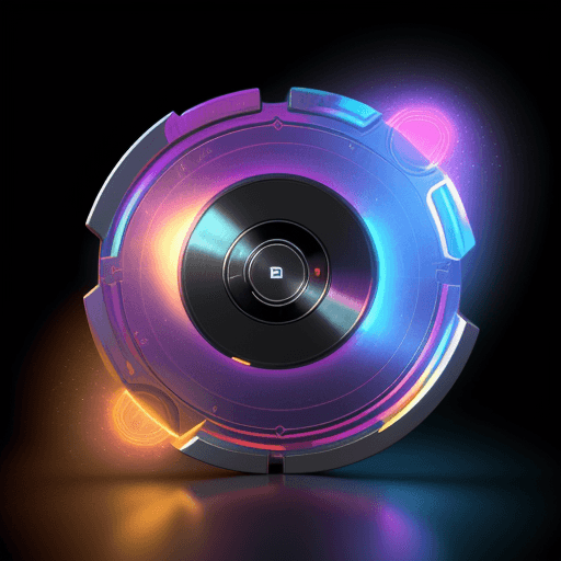 AI generated: 3d disk cover,8k,holographic,holographic
