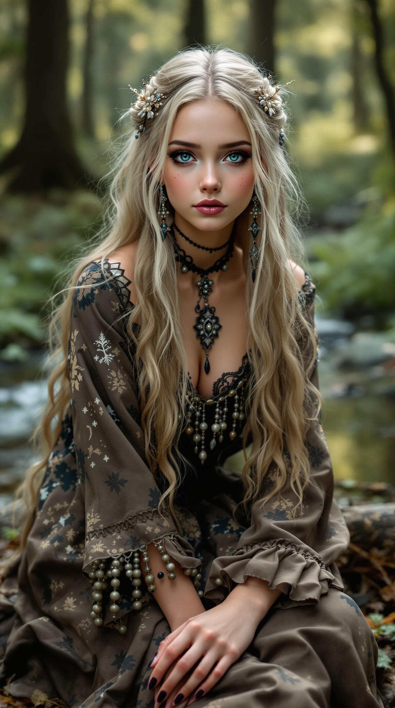 AI generated: a professional photo of a exceptionally of the most beautiful girl in the world, Transylvanian gypsy...