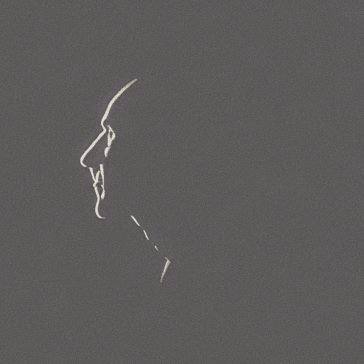 AI generated: silhouette of a man in the dark having a coin